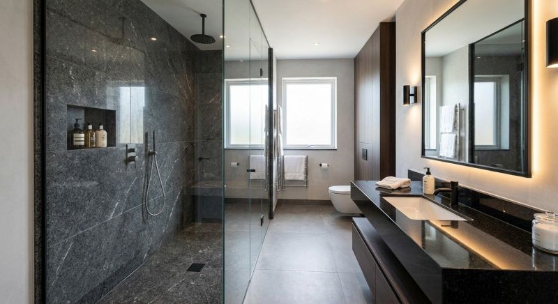 Granite Shower Installation in Bridgton, ME